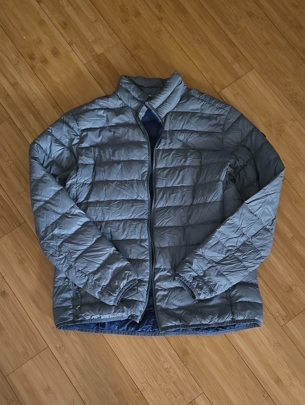 Eddie Bauer Light Gray Men's Down Jacket - L